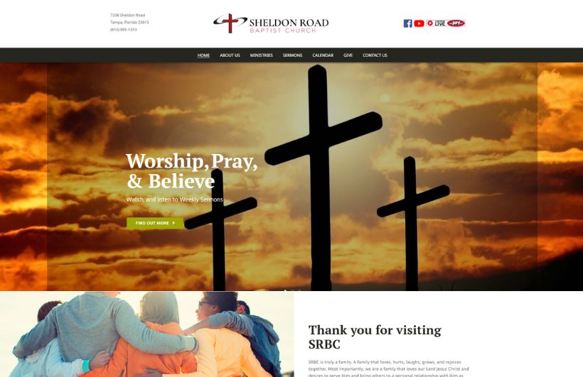 sheldonroad - best Church website designs