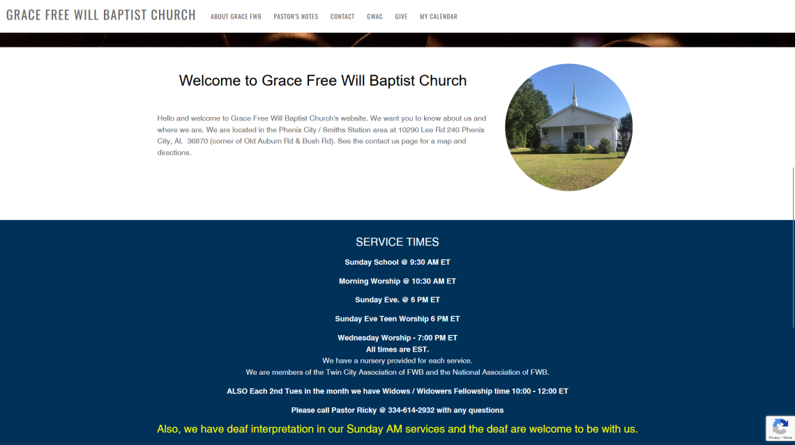 Grace Free Will Baptist Church, Phenix City, AL