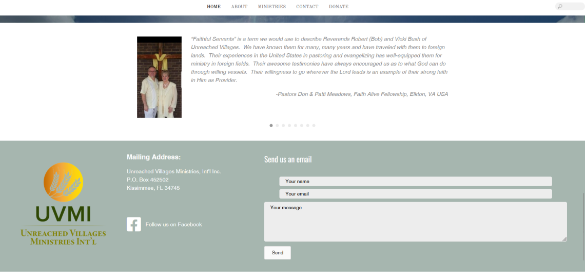 Unreached Villages Ministries, Int’l Inc. Kissimmee, FL