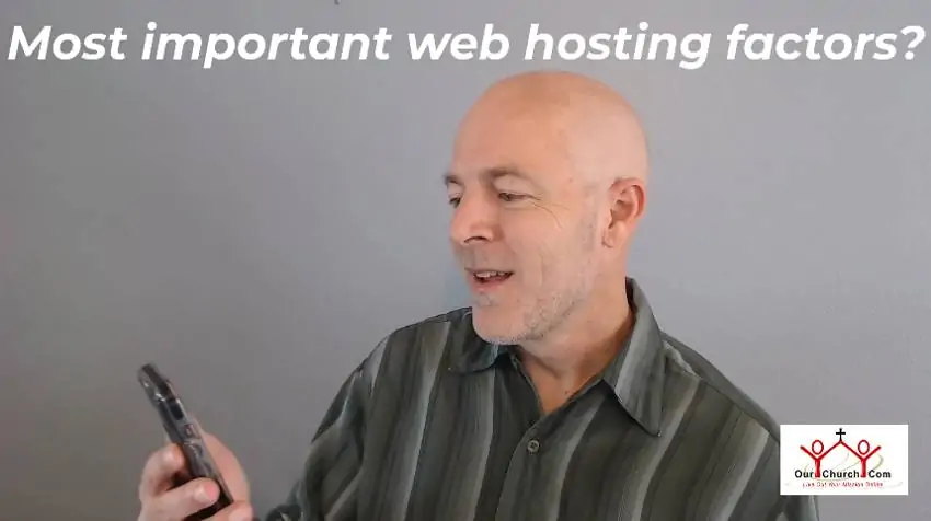 church website hosting factors to consider