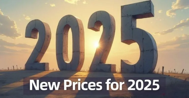 New Prices for 2025