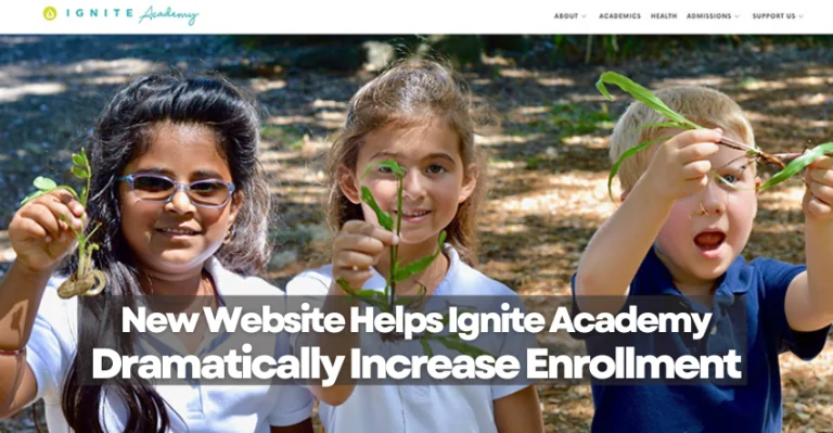 New Website Helps Ignite Academy Dramatically Increase Enrollment