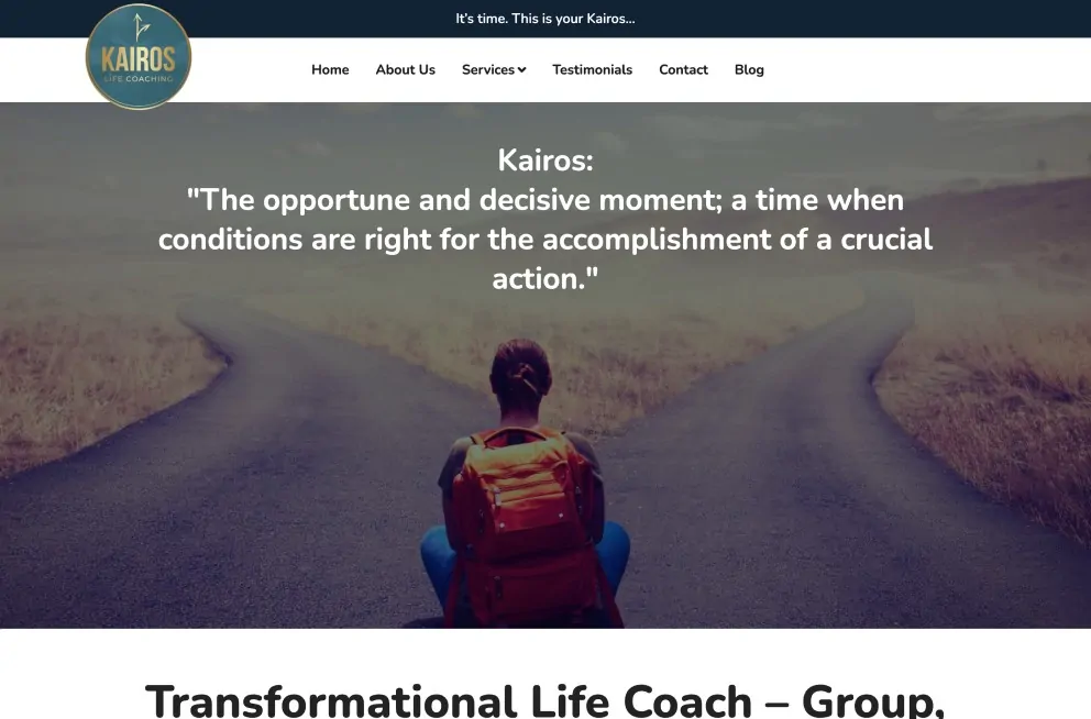 Kairos Life Coaching - best Christian website design